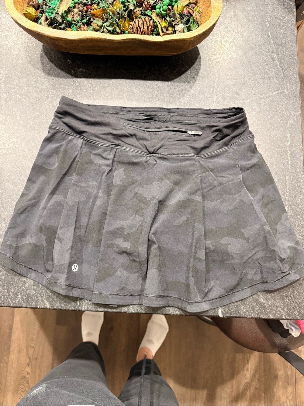 lululemon athletica Black Camo Mini Skirt